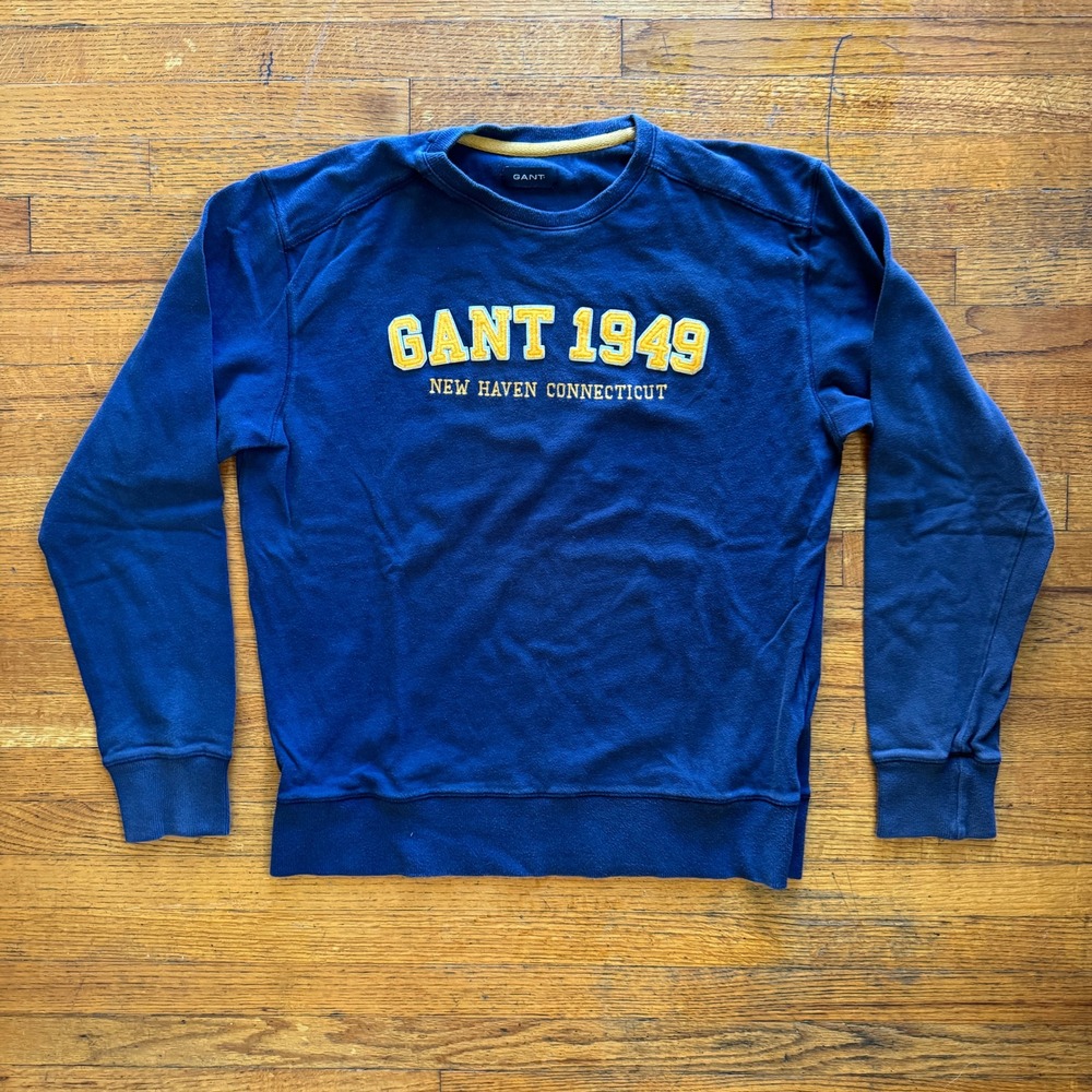 GANT 1949 Sweatshirt Crewneck Pullover Navy Blue Mens Long Sleeve GANT